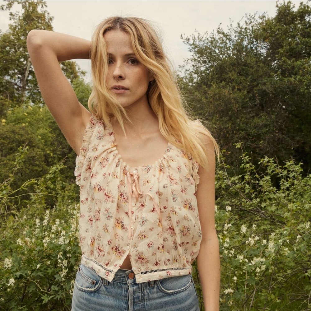 Dôen Traveler Top in Tuileries Blooms sz XS